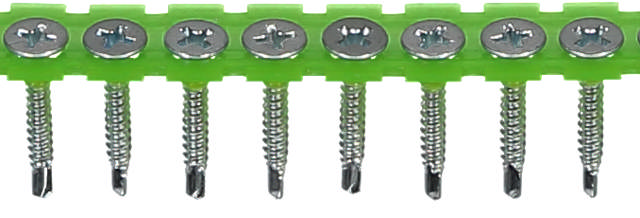 Drywall screw with drillpoint for steel joists, bright zinc plated 5 µM