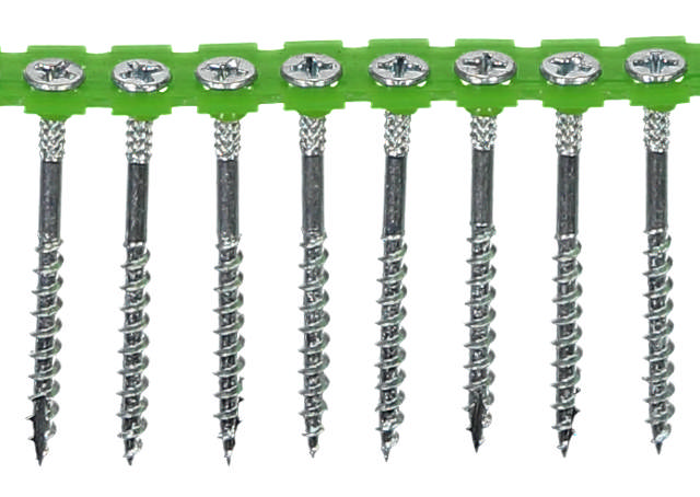 Particleboard screw for wooden studs, bright zinc plated