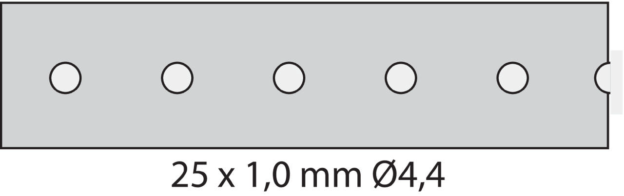 Hoop iron strap 25X1,0 coated with zinc 20 MY
