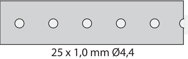 Hoop iron strap 25X1,0 coated with zinc 20 MY