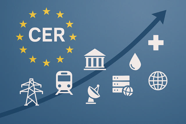 Snickare med hörlurar och verktygsbälte monterar ett tak i trä. 